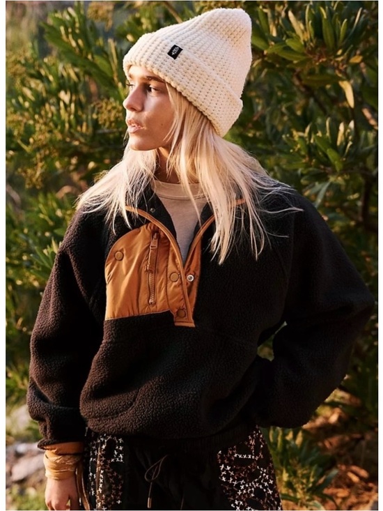 FP Movement by Free People Jackets & Blazers - FP Movement Hit The Slopes Colorblock Fleece Pullover Small